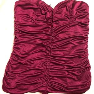 Express strapless ruched top